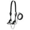 Cattle Show Halter, Black Bridle Leather, Small, 20-In. Chain x 36-In. Lead