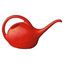 Indoor Watering Can, Red Plastic, 1/2-Gallon