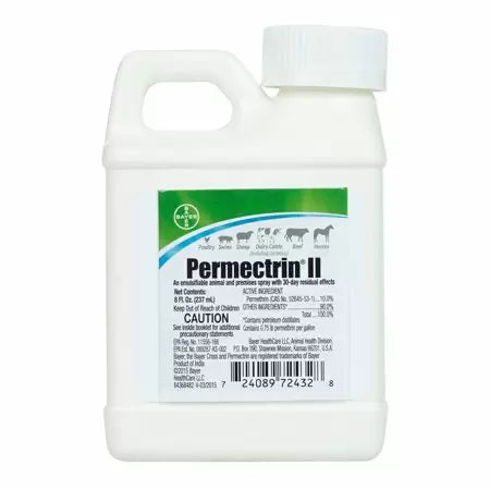 Bayer Permectrin II Animal & Premises Concentrate Poultry Swine Sheep Cattle Horse