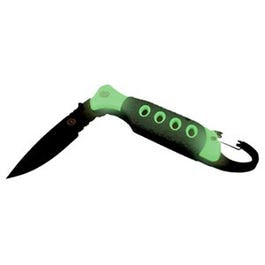 Glo Folding Knife, Green, 3.5-In. Blade