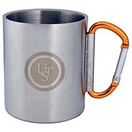 Klipp Biner Mug, Silver Stainless Steel