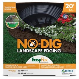 No Dig Edging Kit, Recycled Plastic, 20-Ft.