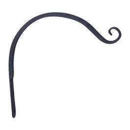 Hanging Plant Hook, Curved, Black, 12-In.