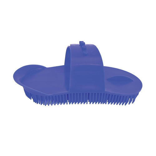 Partrade Plastic Curry Comb With Strap (BLUE)