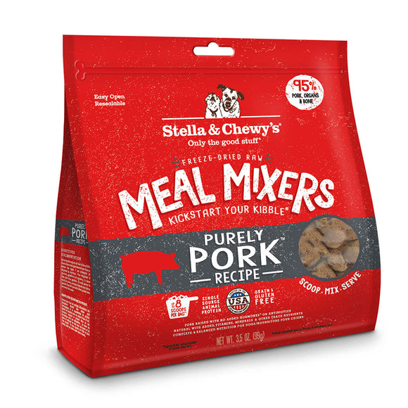 Stella & Chewy's Freeze-Dried Raw Meal Mixers Dog Food Topper - Purely Pork Recipe