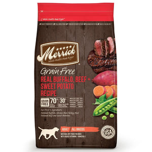 Merrick dog food not hotsell grain free