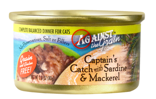 Against the Grain Captain's Catch with Sardine and Mackerel Canned Cat Food
