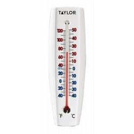 Indoor/Outdoor Thermometer, Curved, 6.75 x 2.25-In.