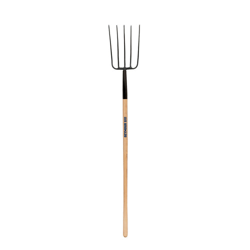Seymour 5-Tine Forged Manure Fork, 48 Hardwood Handle