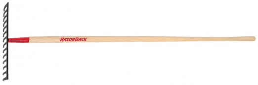 Razor-Back rake 14 Tine (67″ height × 13.75″ width × 3″ depth)