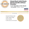 Link Handles 48 Closed Back Solid Shank Shovel Handle, Without Shoulder, 1-1/2 dia., 4-1/2 Chuck