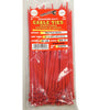 Tool City 8 Large Red Nylon Cable Ties, 100 Pack