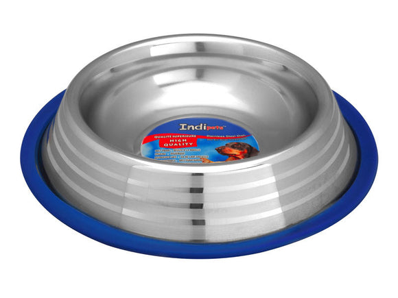 Indipets Non Tip Anti Skid Bowls with Silicon Ring