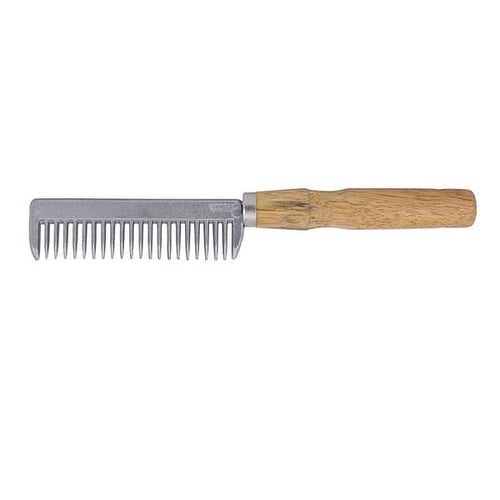 Partrade Aluminum Mane Comb With Wood Handle (7-1/2″ length x 1″ width)