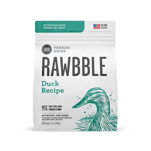 RAWBBLE® FREEZE DRIED DOG FOOD - DUCK RECIPE