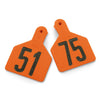 Z Tags No-snag Numbered Calf Id Ear Tags Orange 51 - 75