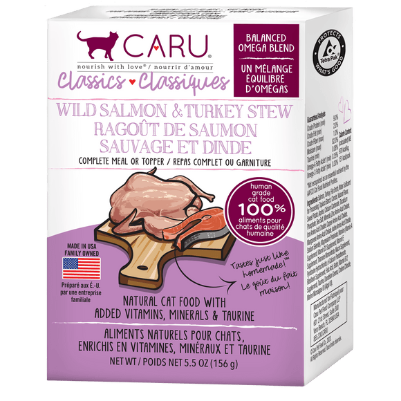 Caru Classics Wild Salmon & Turkey Stew for Cats (6-oz)