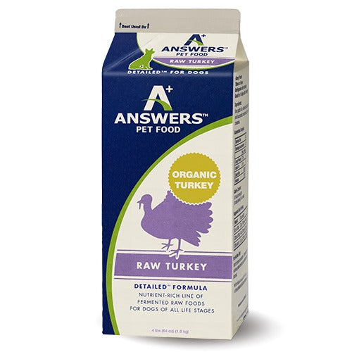 Answers Pet Food Detailed Turkey Formula for Dogs - Carton