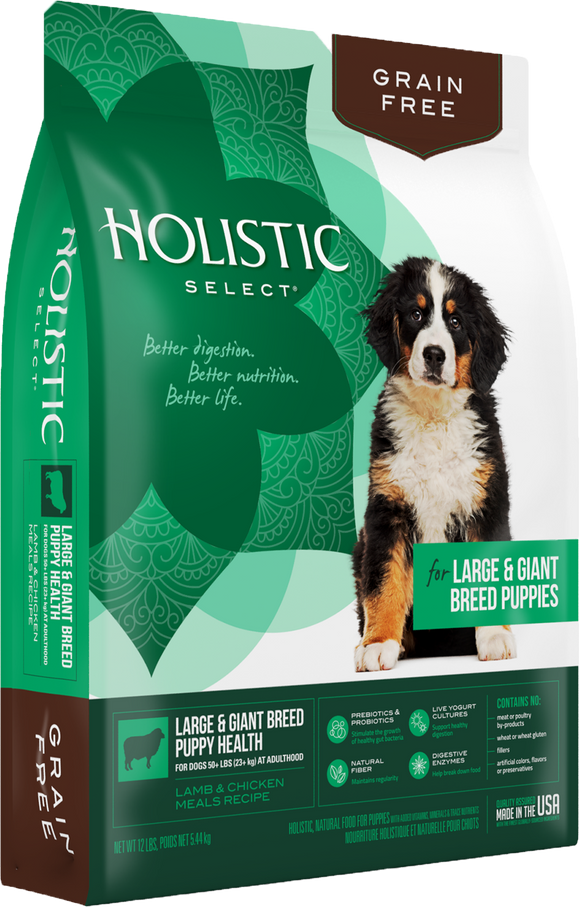 Holistic Select Grain Free Large Breed Puppy Lamb Dry Dog Food