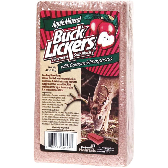 Buck Lickers 4 Flavored Salt Block With Calcium & Phosphorous