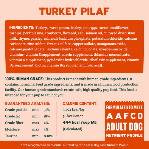 A Pup Above Turkey Pilaf Whole Food Cubies (2.5 Oz)