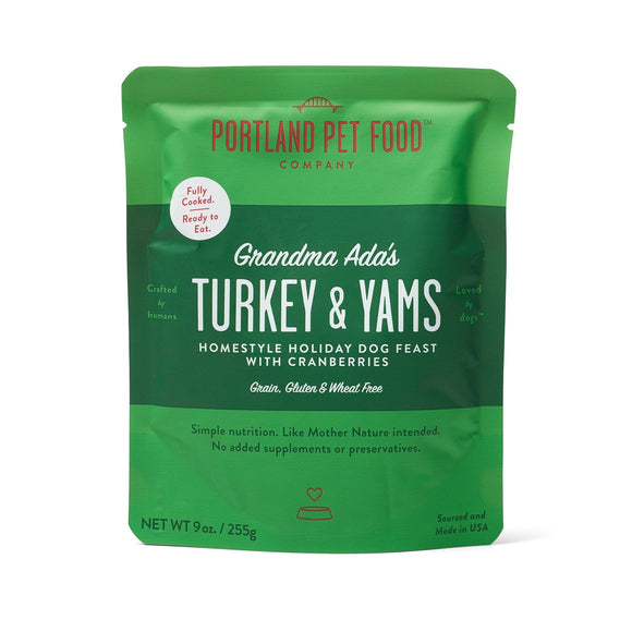 Portland Pet Food Company Grandma Ada's Turkey & Yams Grain & Gluten-Free Holiday Dog Meal Feast