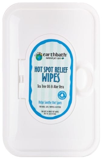 Earthbath Hot Spot Relief Tea Tree Oil & Aloe Vera Wipes