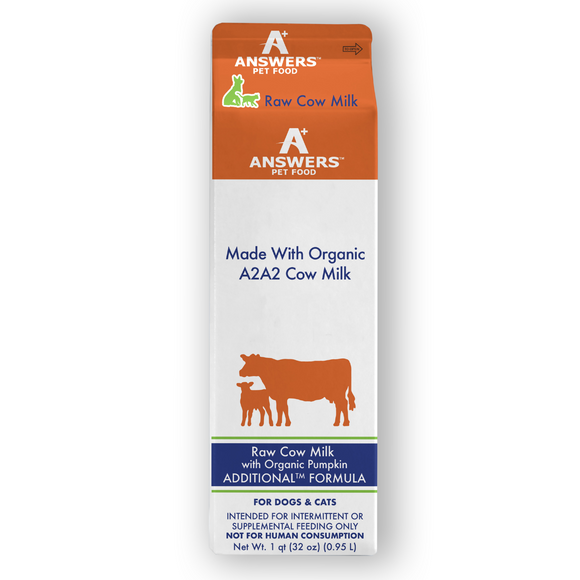 Answers Raw A2A2 Cow Milk with Organic Pumpkin (32 oz)