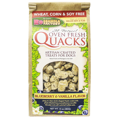 K9 Granola Factory Quacks, Blueberry and Vanilla Dog Treats (10 oz)