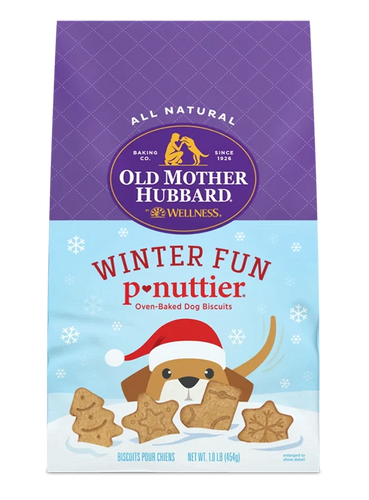 Old Mother Hubbard Winter Fun P-Nuttier Biscuits Baked Dog Treats (16-oz)
