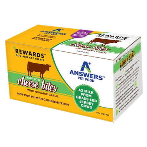 Answers RewardsTM Raw Cow Cheese Bites – Organic Garlic