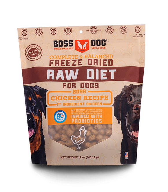 Boss Dog® Brand Freeze Dried Raw Diet Chicken Recipe for Dog