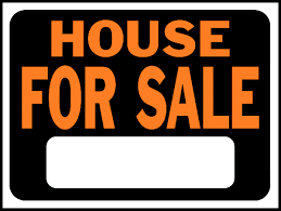 Hy-Ko Prod  9 x 12-Inch Hy-Glo Orange/ Black Plastic 'House For Sale' Sign