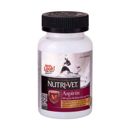 Nutri-Vet Aspirin Chewable Tablets for Large Dogs (75 Count)