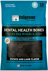 Indigenous Pet Products Dental Health Bones Formulas - Potato & Lamb Flavor