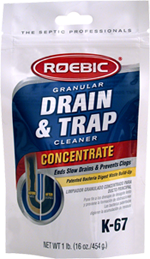 Roebic K-67 Granular Bacterial Drain & Trap Cleaner 1 lb