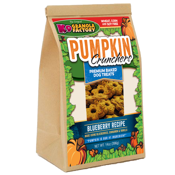 K9 Granola Pumpkin Crunchers, Blueberry Recipe Dog Treats