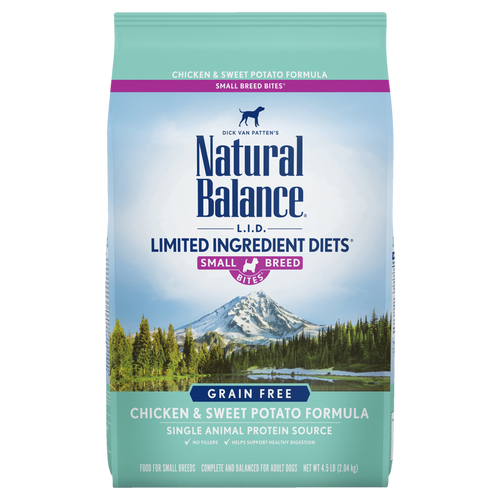 Natural Balance L.I.D. Limited Ingredient Diets Grain Free Chicken & Sweet Potato Small Breed Bites Dry Dog Formula