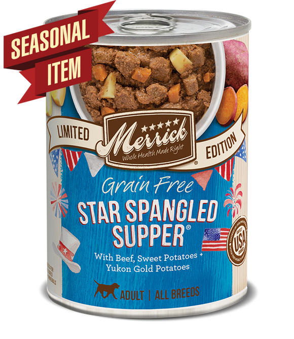 Merrick Grain Free Star Spangled Supper Seasonal Recipe