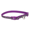 Coastal Pet Products Lazer Brite Reflective Adjustable Breakaway Cat Collar (3/8 X 08-12, Purple Animal Print)